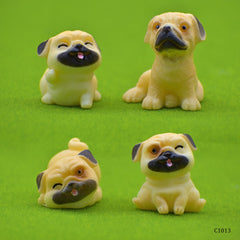 Miniature Model Dog Yellow 4Pcs Set (C1011-5/6/7/8) C1013