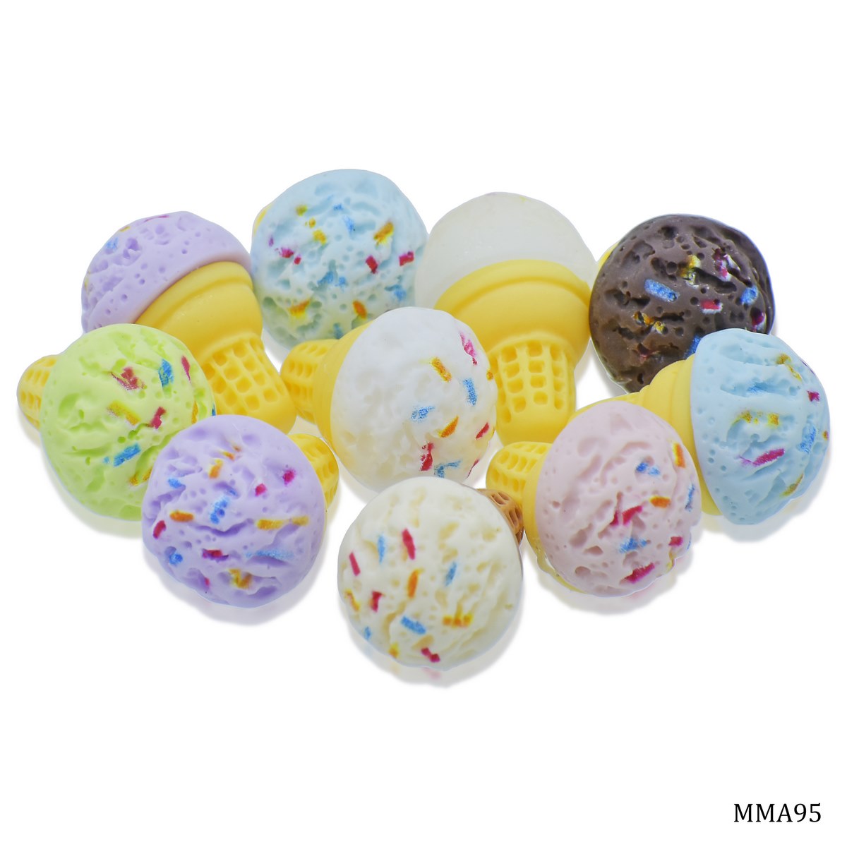 Miniature Model Icecream Cone Set Of 10 Pics MMA95