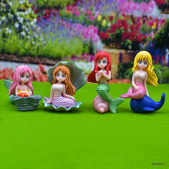 Miniature Model Mermaid 4Pcs (C0340-1/2/3/4) C0340-A