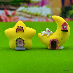 Miniature Model Moon & Star 2Pcs (C0167-2/3) C0167-A