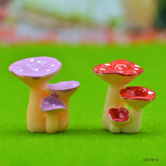 Miniature Model Mushroom 3 Plant 2Pcs (C0190-13/15) C0190-A