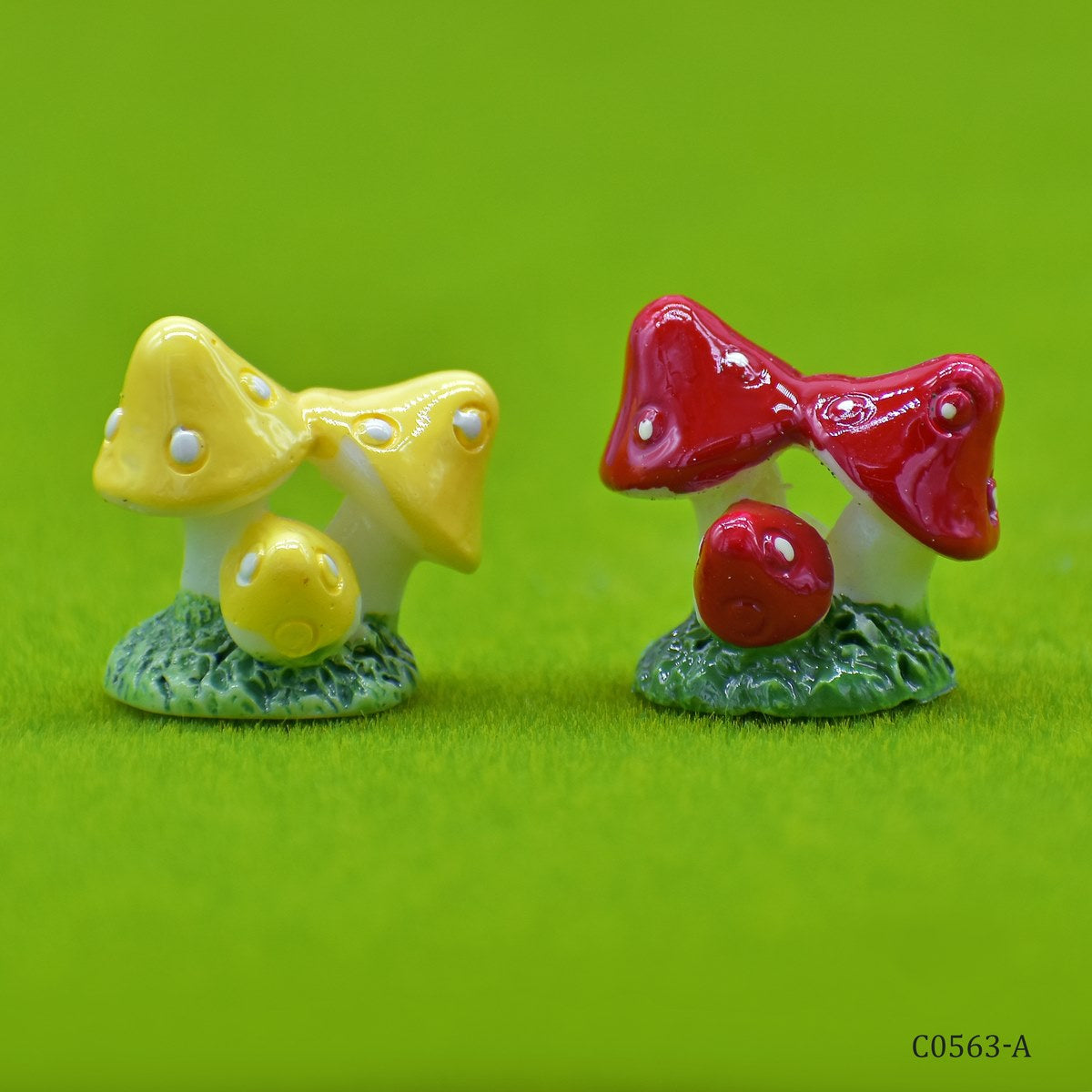 Miniature Model Mushroom 3 Plant 2Pcs (C0563-1/2) C0563-A