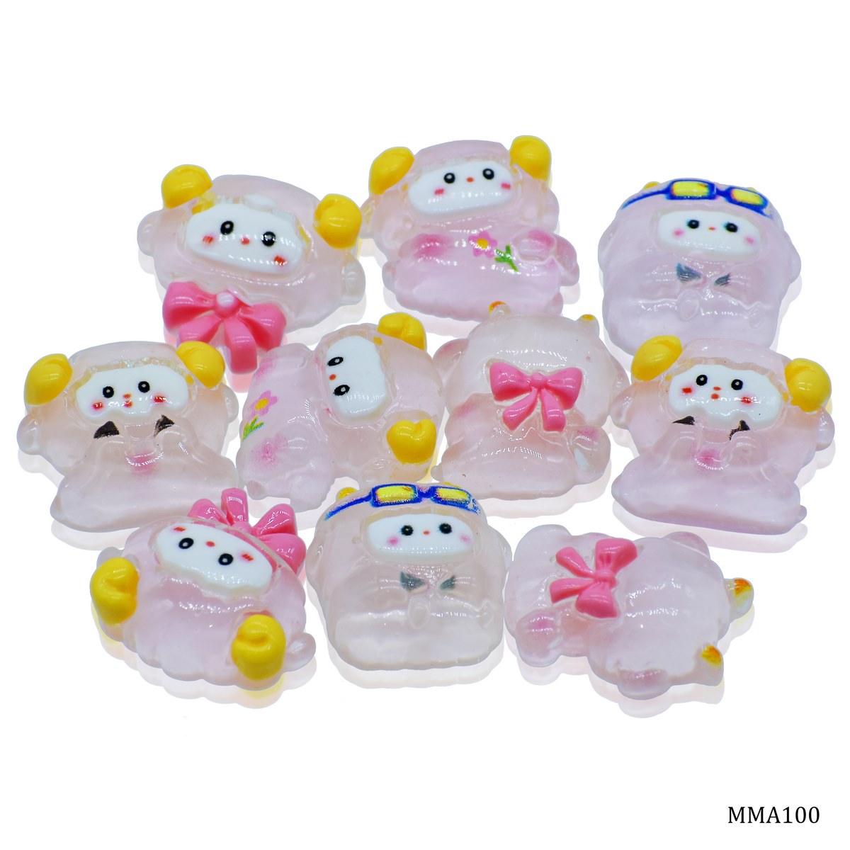Miniature Model Pink Sheep Set Of 10 Pics MMA100