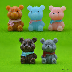 Miniature Model Teddy Beer 5Pcs (C0449-1/2/3/4/5) C0449-A
