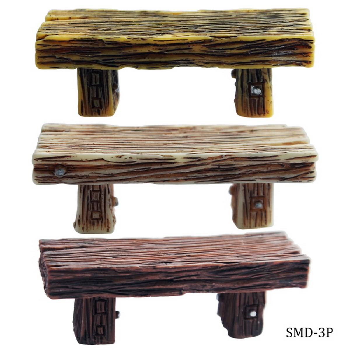 Model Accessories Wooden Bench 2 Pcs (C0981-1/2/3) SMD-3P