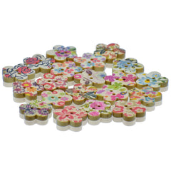 Decorative Button Wooden Flower Small 20pcs DBRF-3