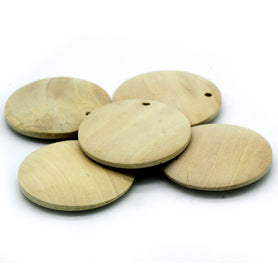 Decorative Wooden Pendant Plain Medium 10pc DWB30MM