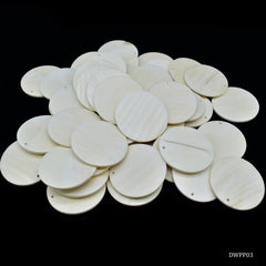 Decorative Wooden Pendant Plain XXL Big 50pc 50MM DWPP03