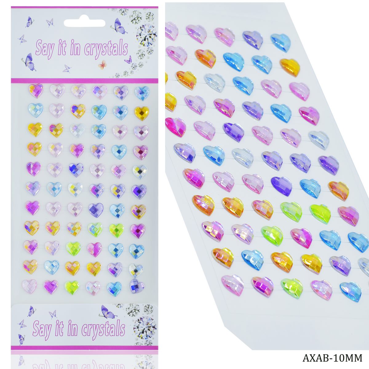 Sticker Crystal Diamond Hert KSQ-AXAB-10MM