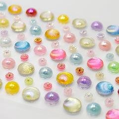 Sticker Crystal Round Multi Colour Xf8812M