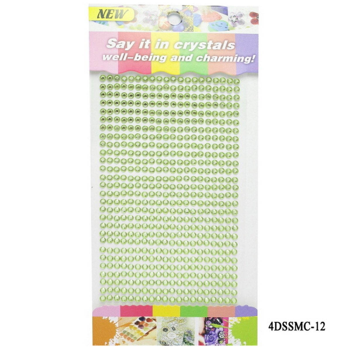 Sticker Diamond 4mm 12 Light Green 4DSSMC-12