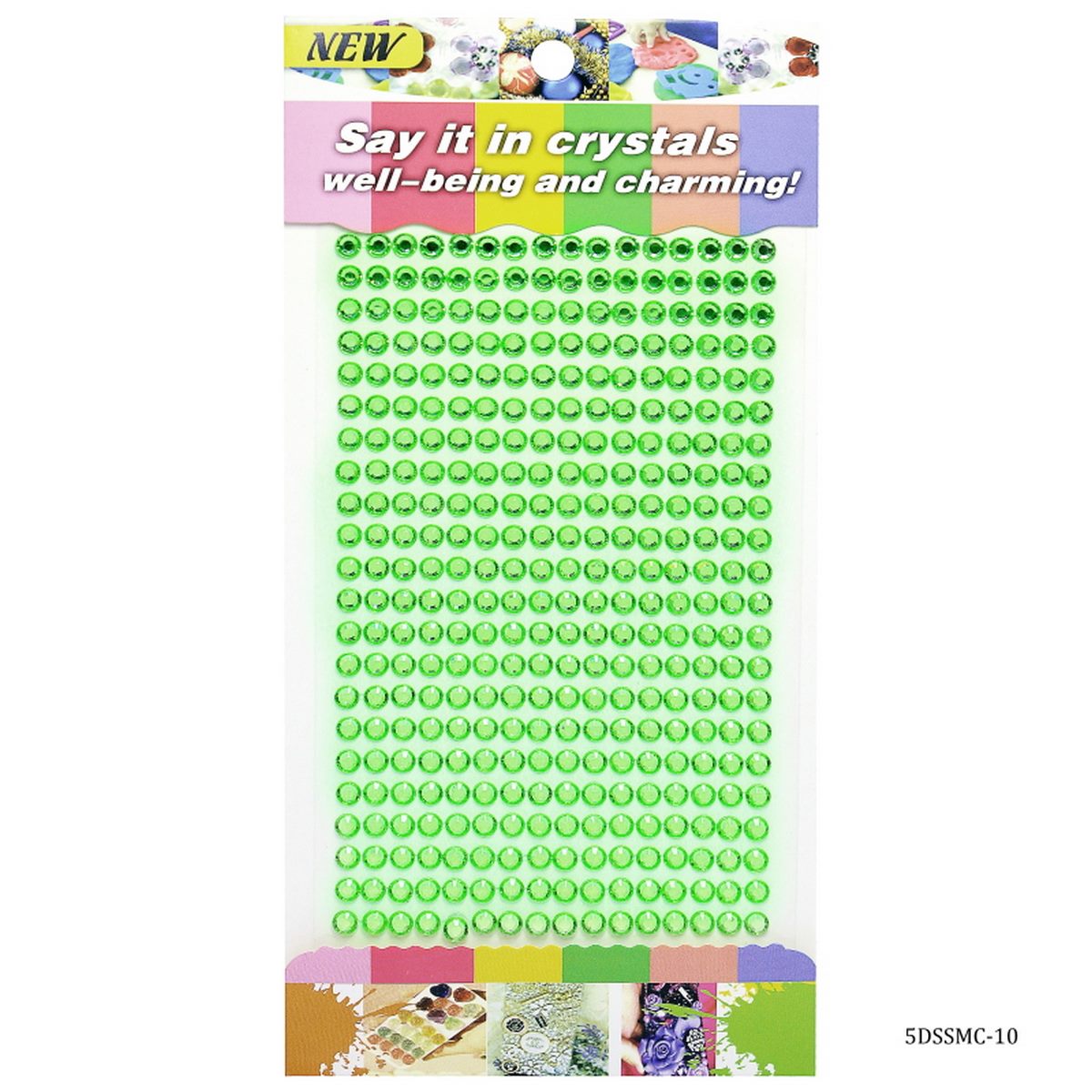 Sticker Diamond 5mm 10 Green 5DSSMC-10