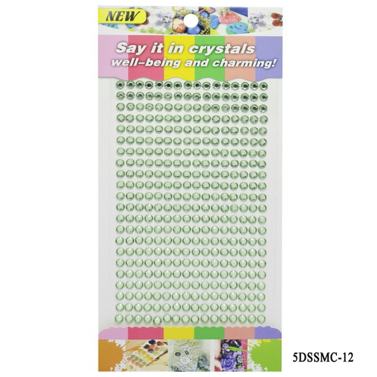 Sticker Diamond 5mm 12 Light Green 5DSSMC-12