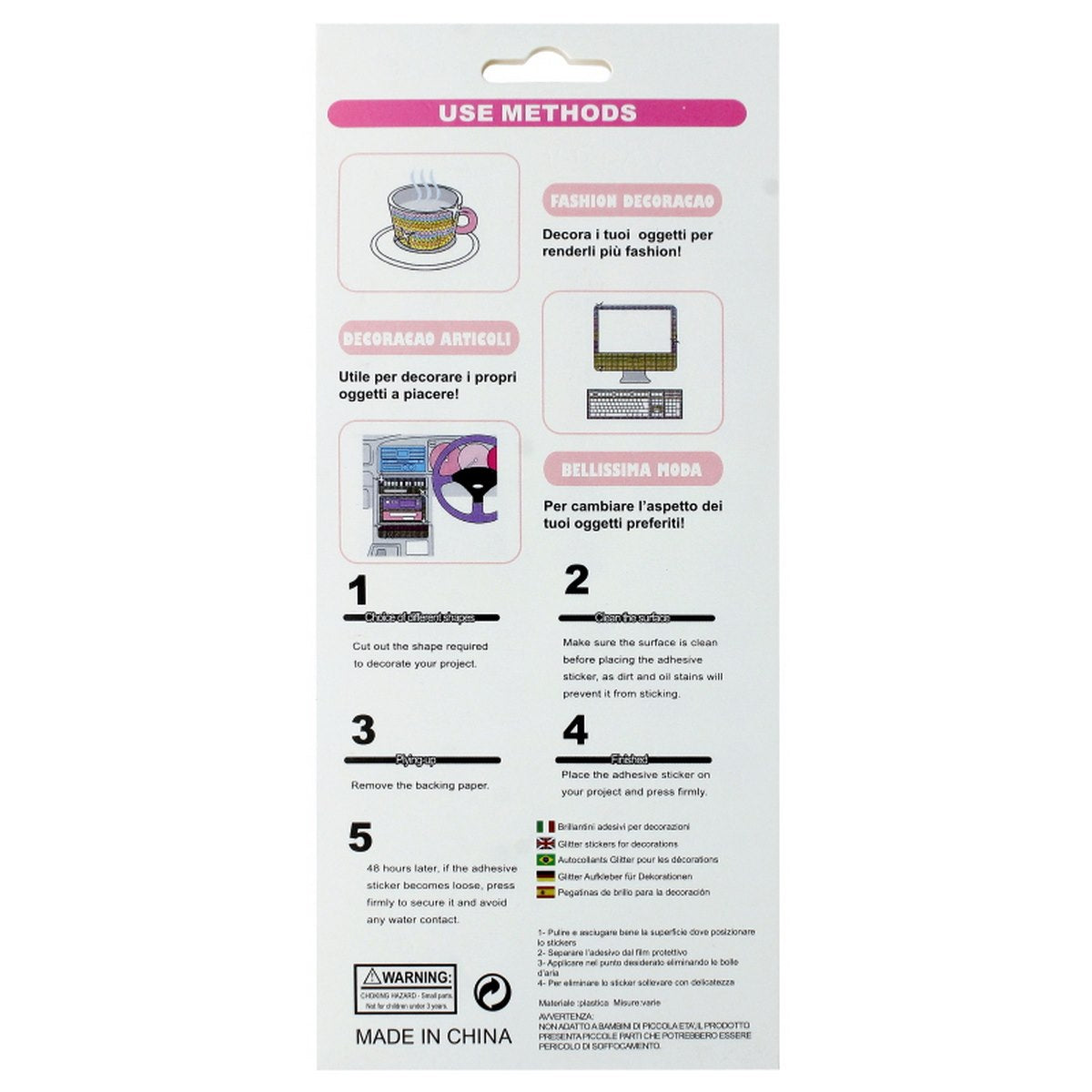 Sticker Twinkle Jewel Seat Rosemini Multi 10Dsrmc