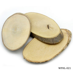 Ovel Wood Plate Big 3pcs Pkd WPHL-021