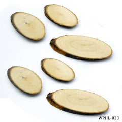 Ovel Wood Plate Medium 6pcs Pkd WPHL-023