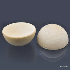 Wooden Block Half Round 40MM 2Pcs WB40MM