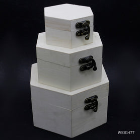 Wooden Empty Box 3pcs 6 Cut 5.5x5.5x3.5cm WEB1477