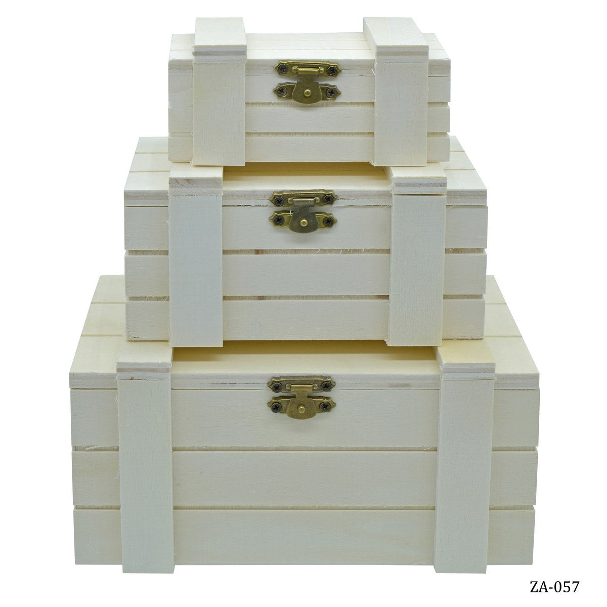 Wooden Empty Box Set Of 3 Pcs Sewing Box ZA-057