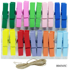 Wooden Clip 20pcs Meduim Color 004545C