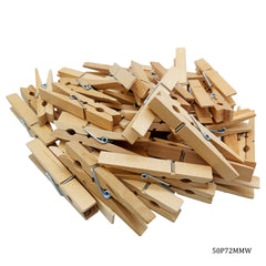 Wooden Clip 3 Inch 50pics White 50P72MMW