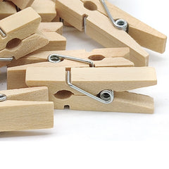 Wooden Clip 35Mm 100Pcs White 100P35Mmw