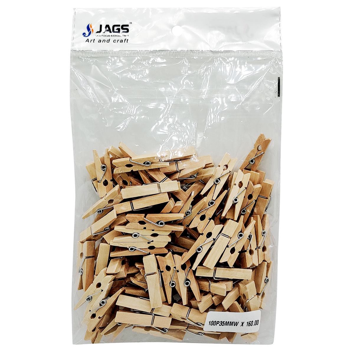 Wooden Clip 35Mm 100Pcs White 100P35Mmw