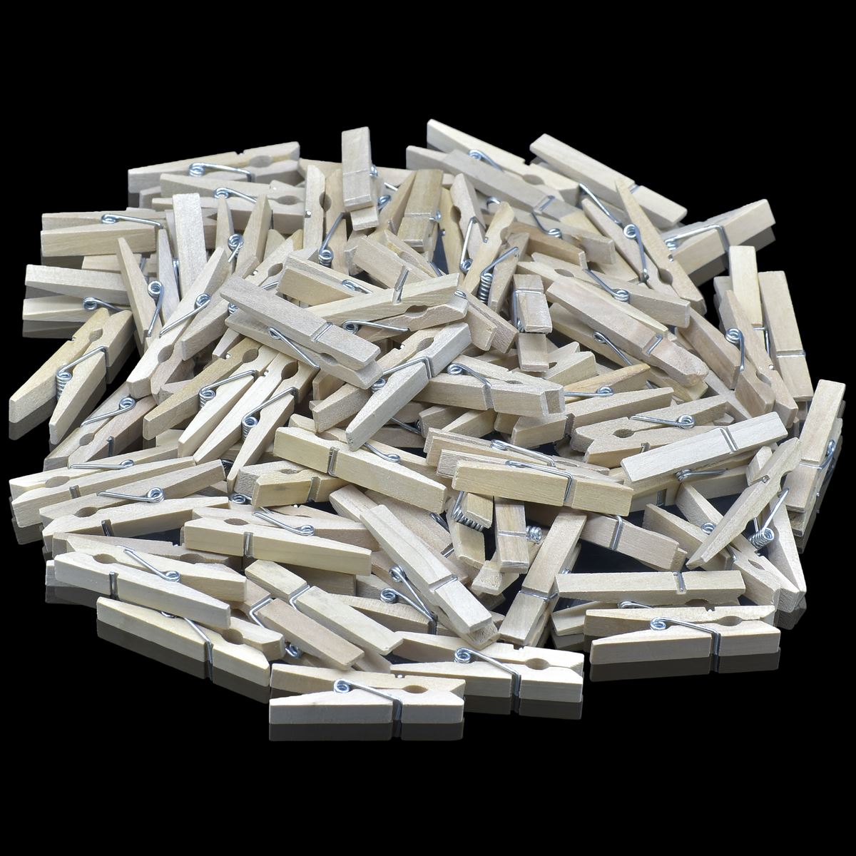Wooden Clip 45MM 100pcs Big White 100P45MMW