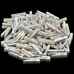 Wooden Clip 45MM 100pcs Big White 100P45MMW