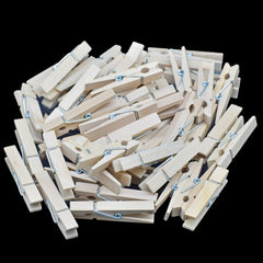 Wooden Clip 60MM 50pcs Big White 50P60MMW