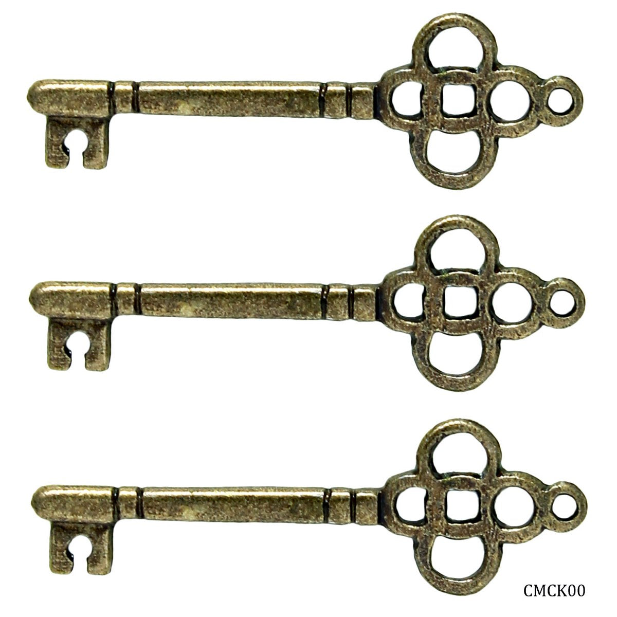 Craft Metal Charms Key Small 3pcs CMCK00