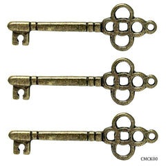Craft Metal Charms Key Small 3pcs CMCK00