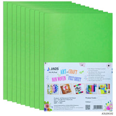 A3 Nonwoven Felt Sheet Light Green A3LGN102