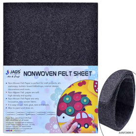 A4 Nonwoven Felt Sheet 3 MM 1 Pcs Balck Greay A4NF3MM-8