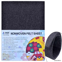 A4 Nonwoven Felt Sheet 3 MM 1 Pcs Balck Greay A4NF3MM-8