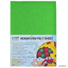 A4 Nonwoven Felt Sheet 3 MM 1 Pcs Green A4NF3MM10
