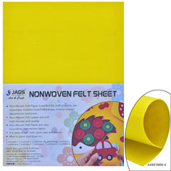 A4 Nonwoven Felt Sheet 3 MM 1 Pcs Yellow A4NF3MM-4