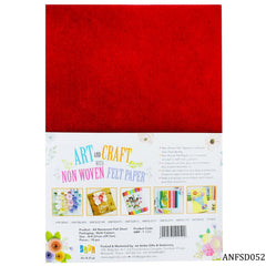 A4 Nonwoven Felt Sheet Dark Red 052 ANFSD052
