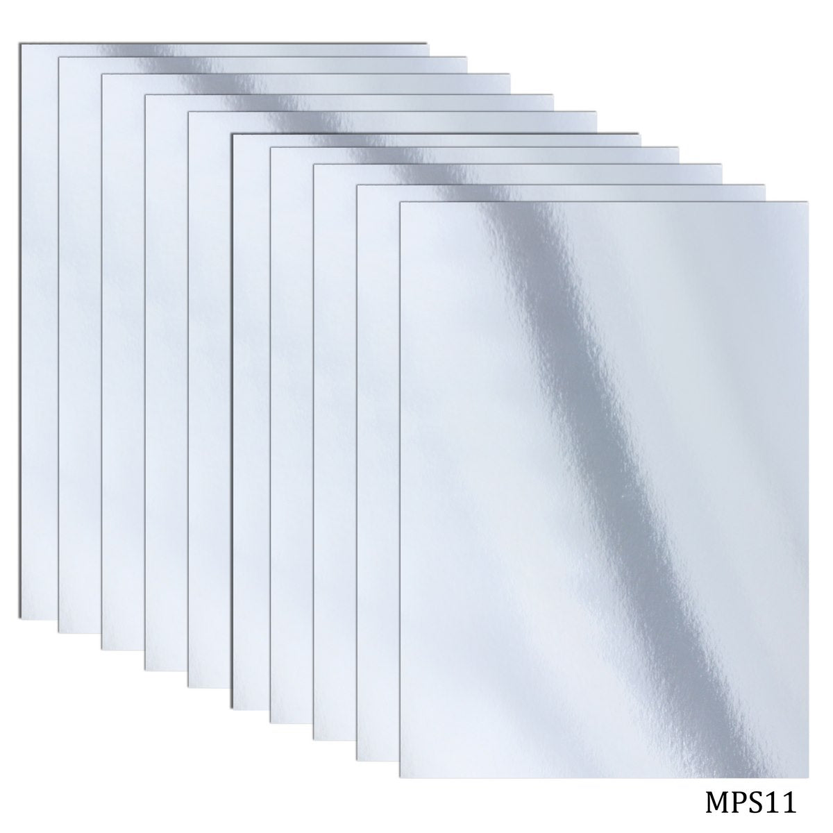Craft Paper Mirror Silver Fines 10 Sheet A4 MPS11