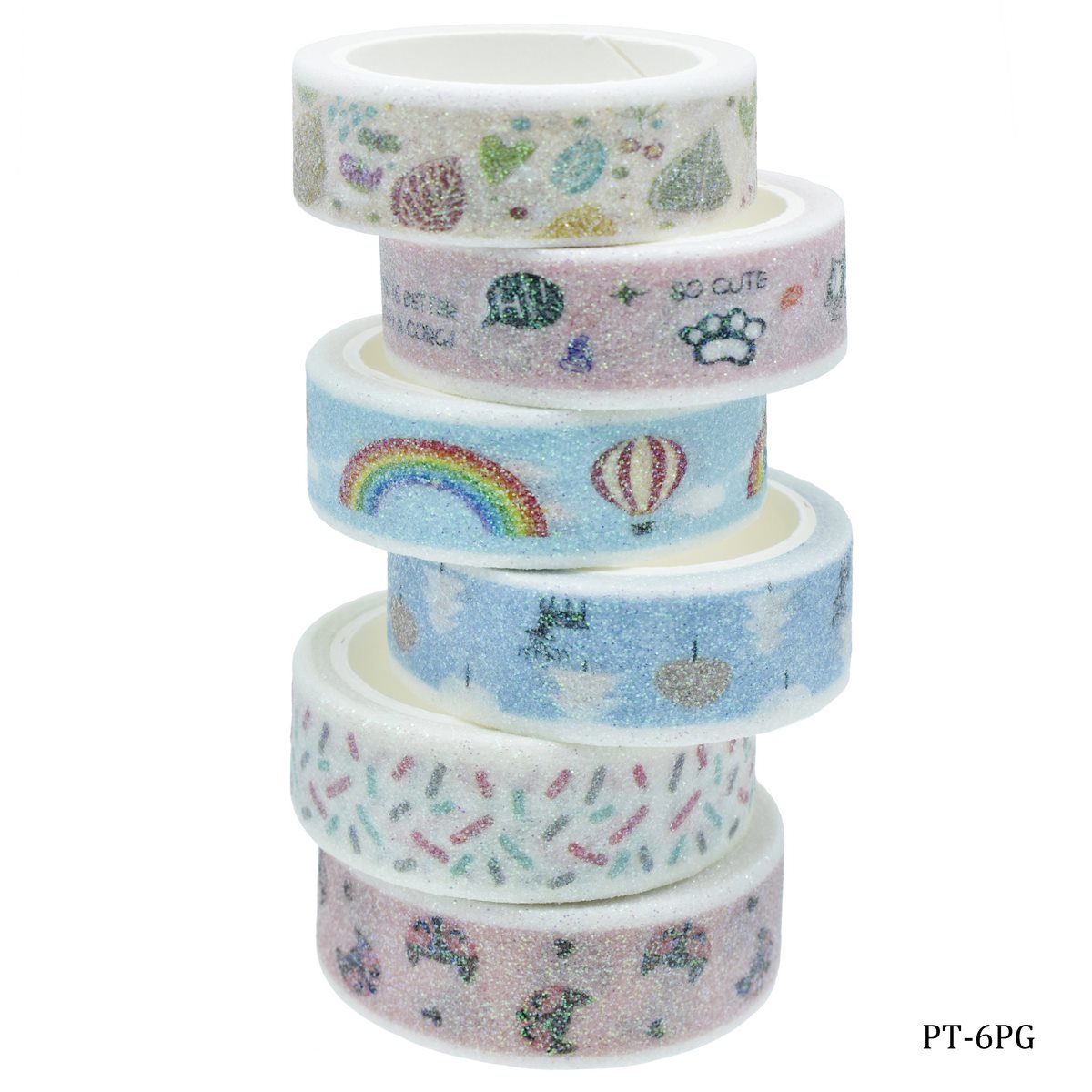Craft Tape Paper Tape 1.5cm*2m 6pcs PT-6PG