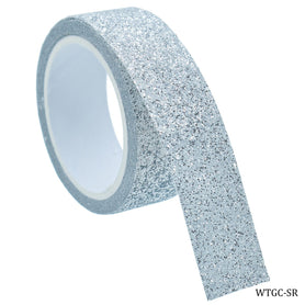 Craft Tape Washi 1pcs Glitter Silver Colour WTGC-SR