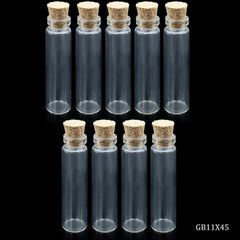Glass Messages Bottle 11x45 9pcs Set GB11X45