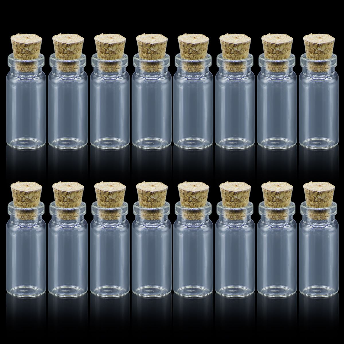 Glass Messages Bottle 16 Pcs Set 12*28 28MM GMB12X28