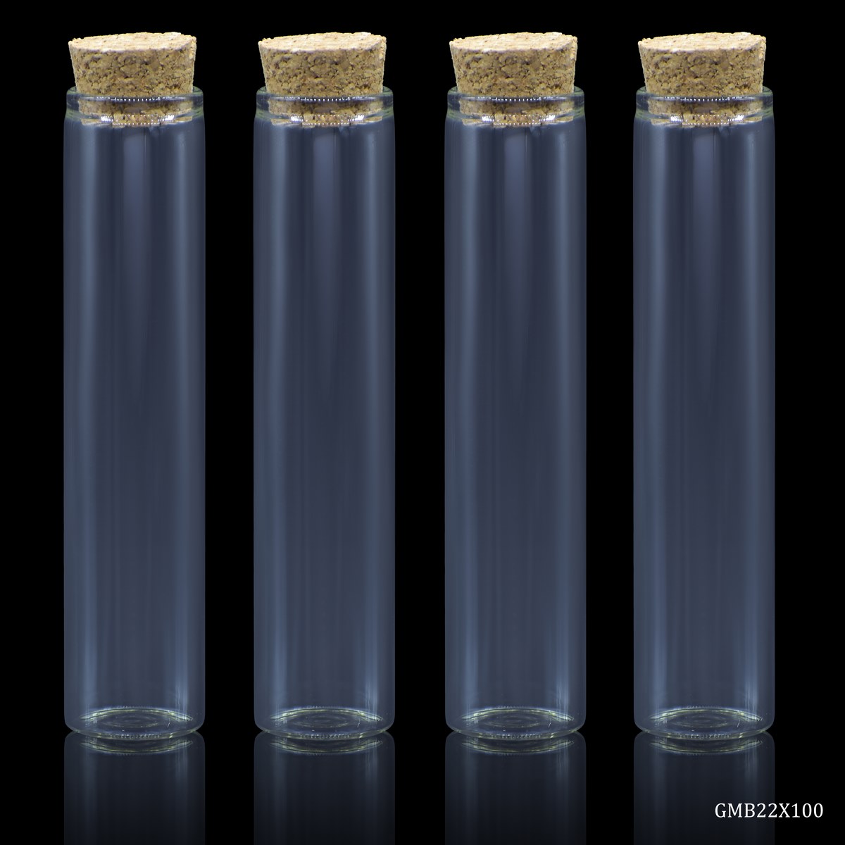 Glass Messages Bottle 4 Pcs Set 22*100 100MM GMB22X100