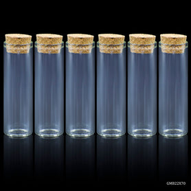 Glass Messages Bottle 6 Pcs Set 22*70 70MM GMB22X70