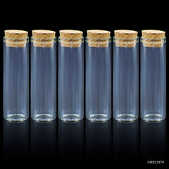 Glass Messages Bottle 6 Pcs Set 22*70 70MM GMB22X70
