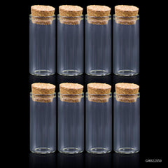 Glass Messages Bottle 8 Pcs Set 22*50 50MM GMB22X50