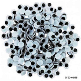 Craft Googly Eye EYE20MM Big Pkd (1000)