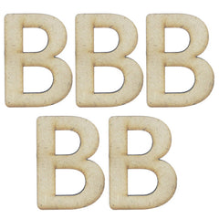 MDF Alphabets Letter 2Inch 5 Pcs MAL2-B