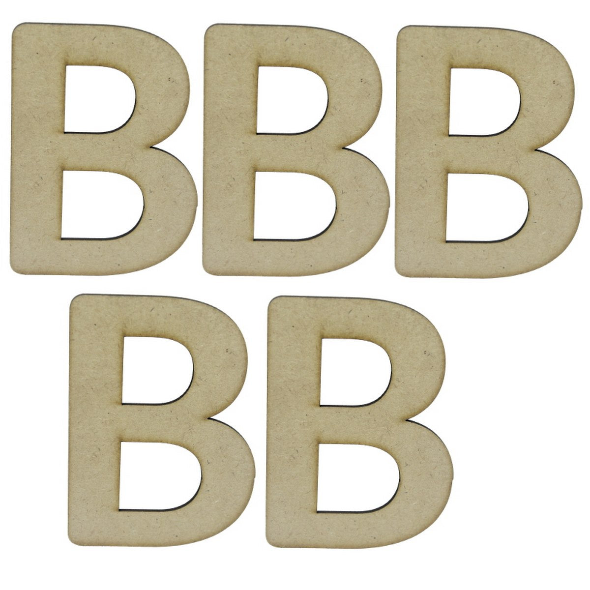 MDF Alphabets Letter 4Inch 5 Pcs MAL4-B